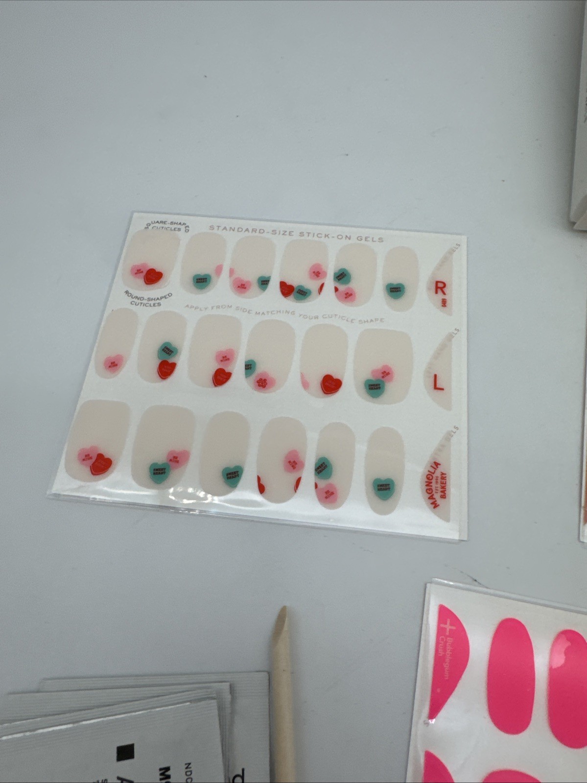 ManiMe Stick-On Gels Press-On Nails Lot 6 Pink Vegan Cruelty-Free
