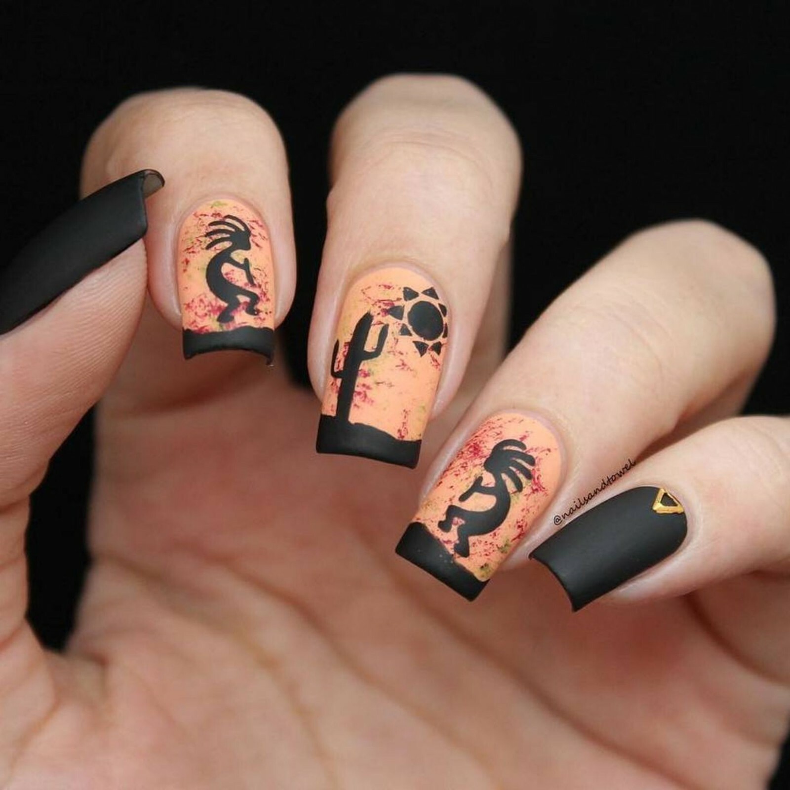 Kokopelli Stencils for Nails, Nail Stickers, Nail Art, Nail Vinyls