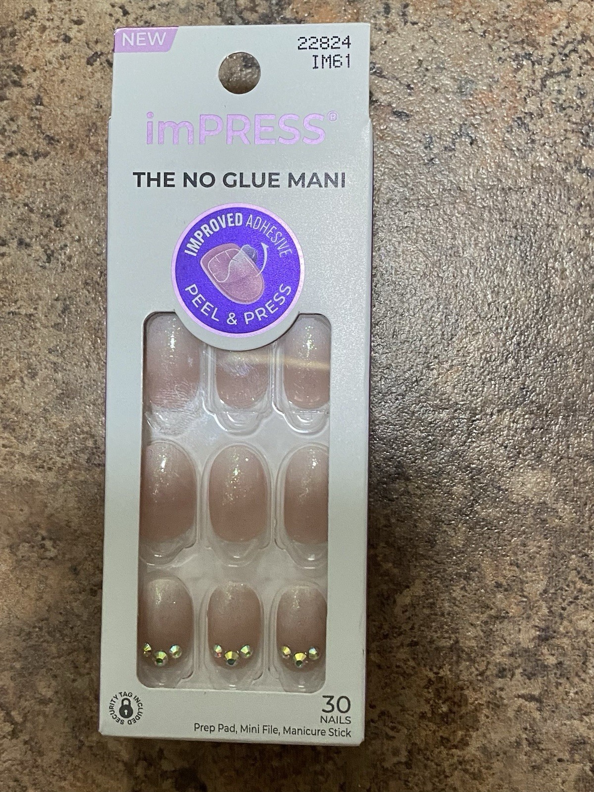 imPRESS Press On No Glue Short Nails Design Cruelty Free Vegan #22824 30 Nail