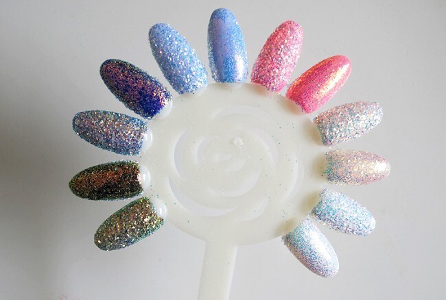 PIXEL EFFECT Kopciuszek NAIL ART GLITTER IRIDESCENT SEQUINS Powder Cinderella UK