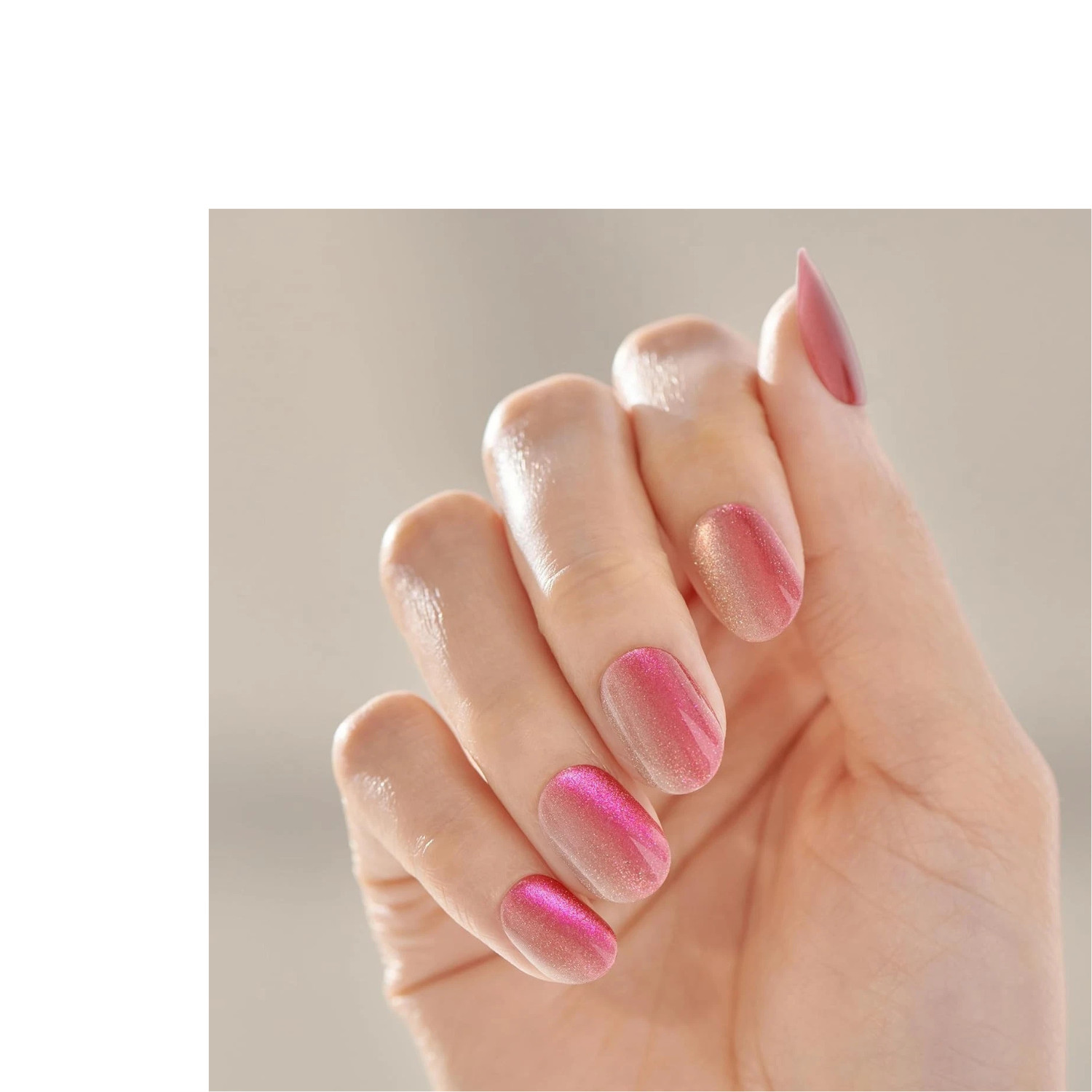 KISS imPRESS No Glue Mani Press On Nails, Color FX, ‘Walk Out’, Pink 3 Boxes