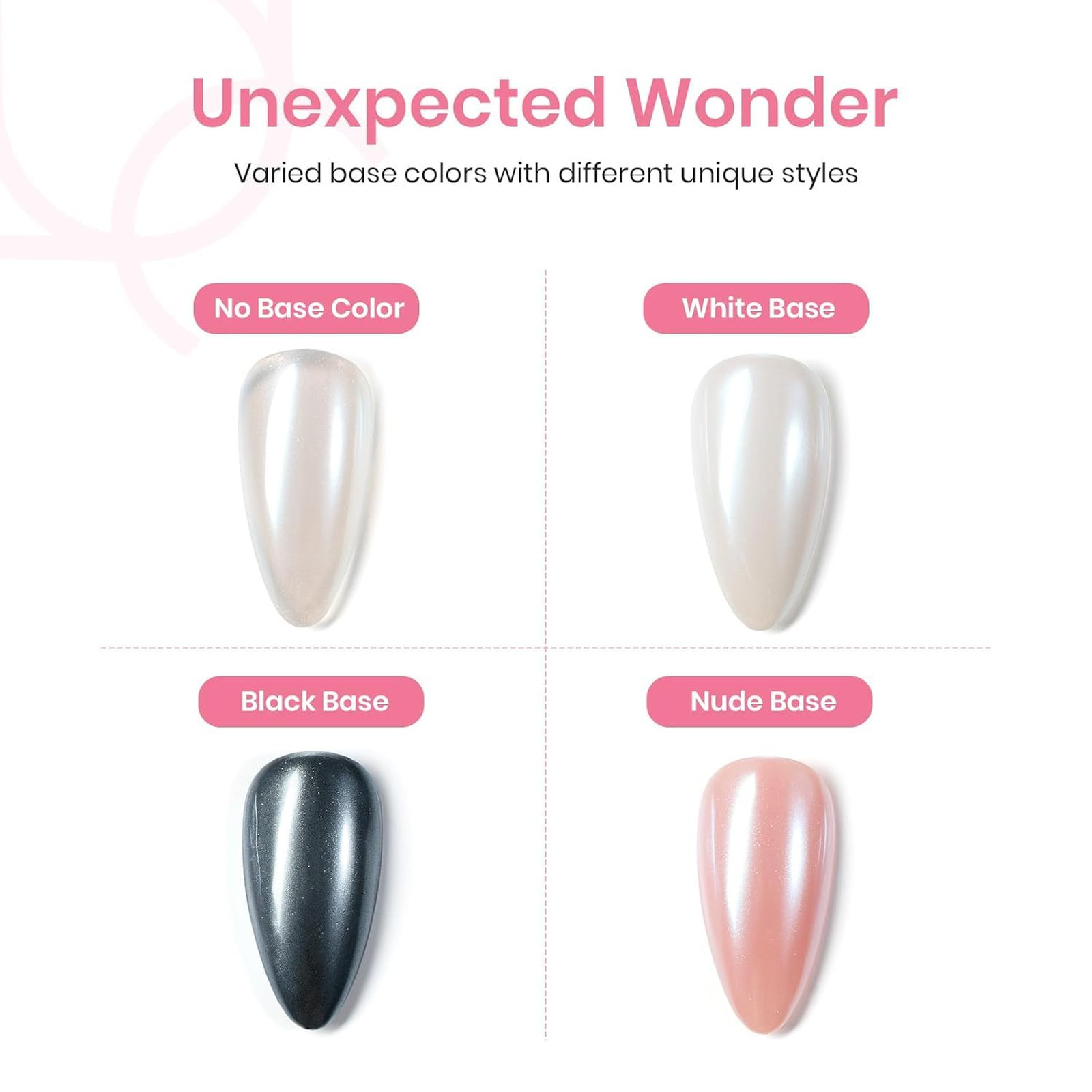Beetles White Pearl Chrome Nail Powder Aurora Iridescent Mirror Effect