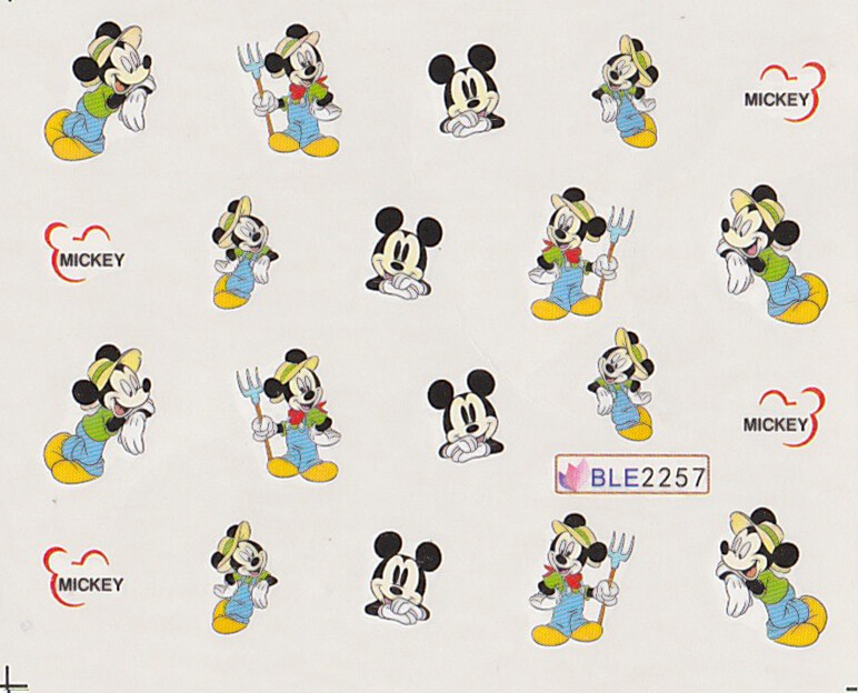 1-11 sheets Kids Mickey Mouse Nail Stickers Minnie Bow Ears Gift Goode Bag B-day