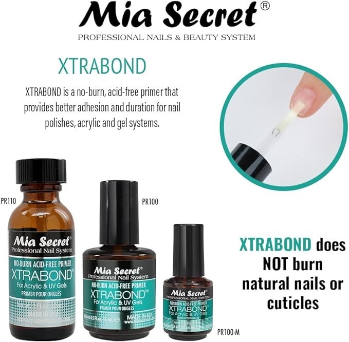 Mia Secret XTRABOND No-Burn Acid-free Primer 1/2 oz.