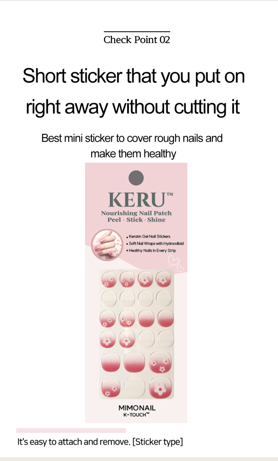 KERU™ Gel Base Sticker for Nail Care | Damage-Free | Long-Lasting Wear