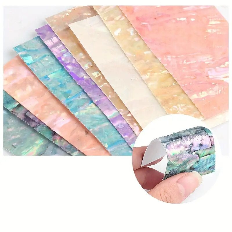 1pcs Flakes Abalone Shell Slice Nail Sticker Adhesive Manicure Nail Art Decal
