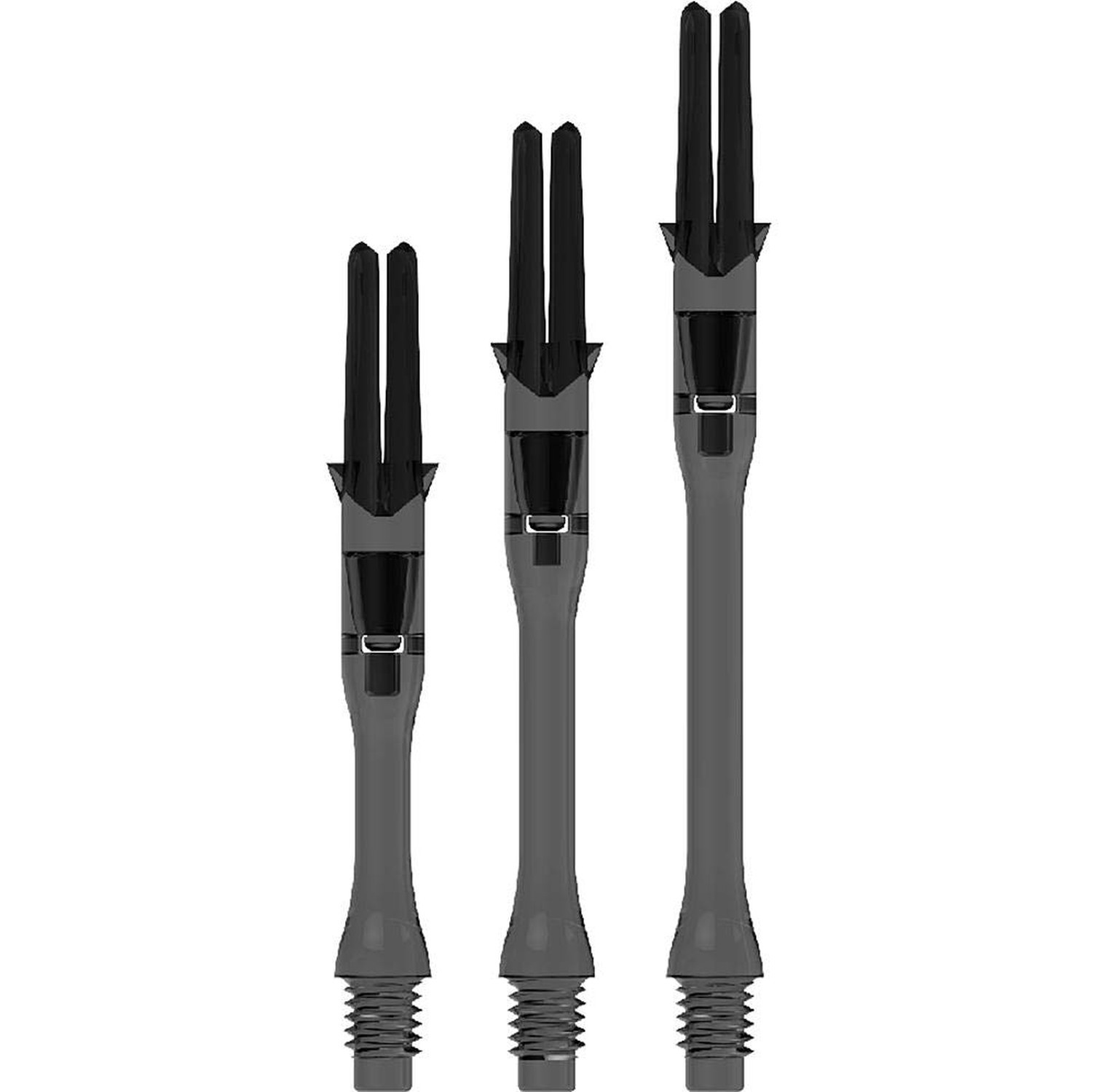 ELSTYLE ELSHAFT Shaft Lock Straight 370 Extra Long Slim Clear, Black