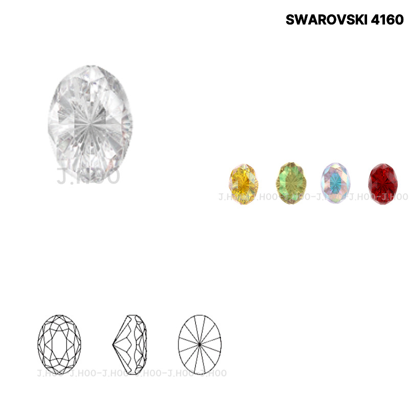 Swarovski 4160 Mystic Oval Fancy Stone 8*6mm(2pcs)