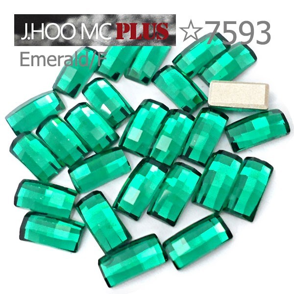 J.HOO Crystal 7593 Curved Baguette Flat Back Rhinestones 8×4mm Nail Art (10pcs)