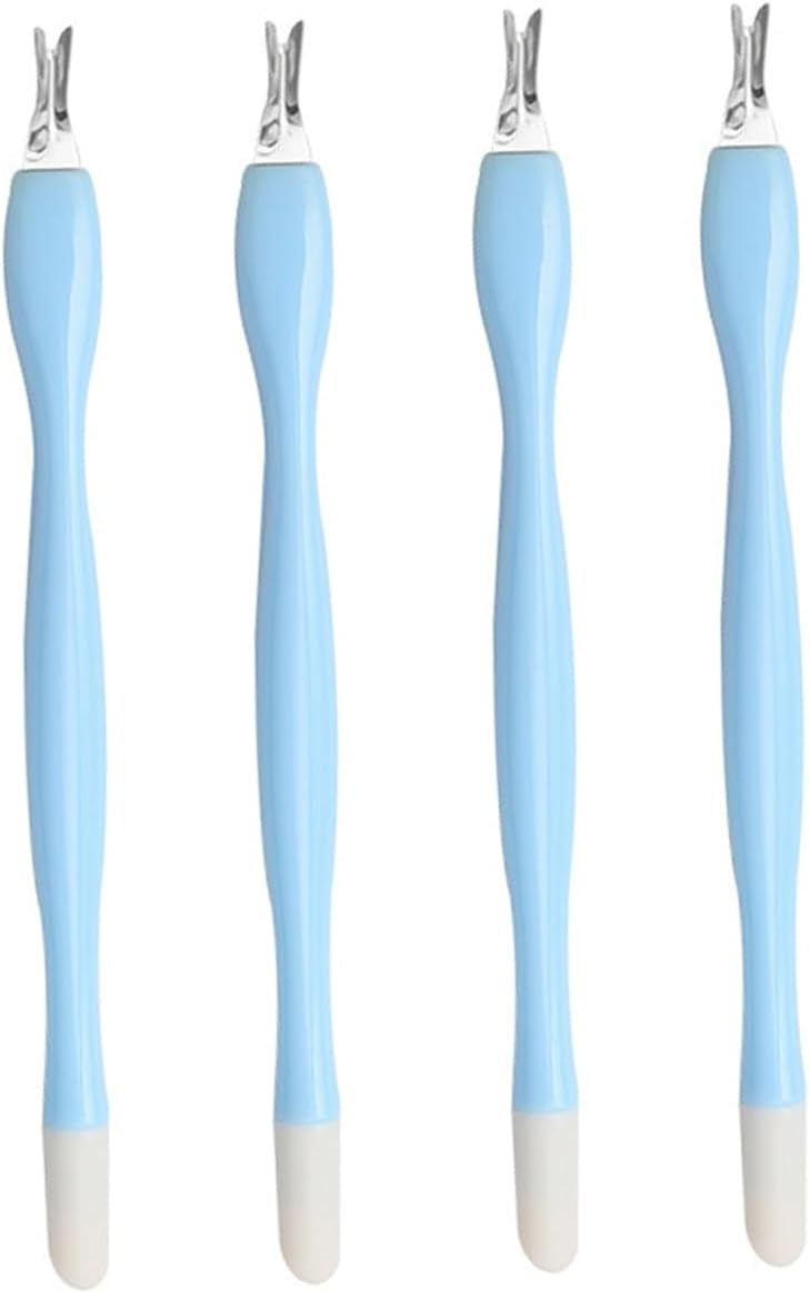 Cuticle Trimmer Pusher Remover, Rubber Tip ntle on Nail Bed, Stainl