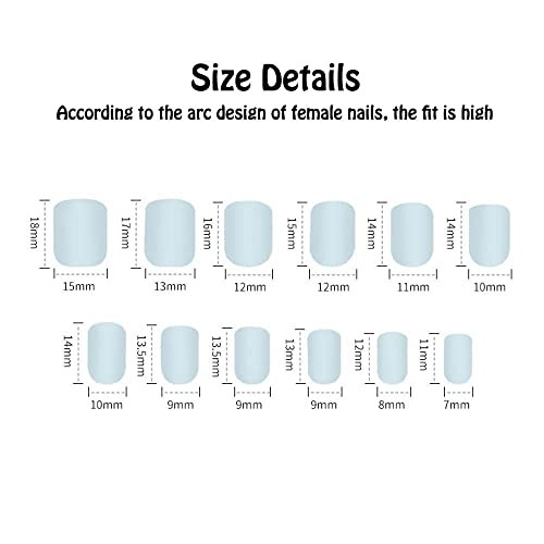 French Tip Press on Nails Purple Black Square Short Medium Glue on Nails with