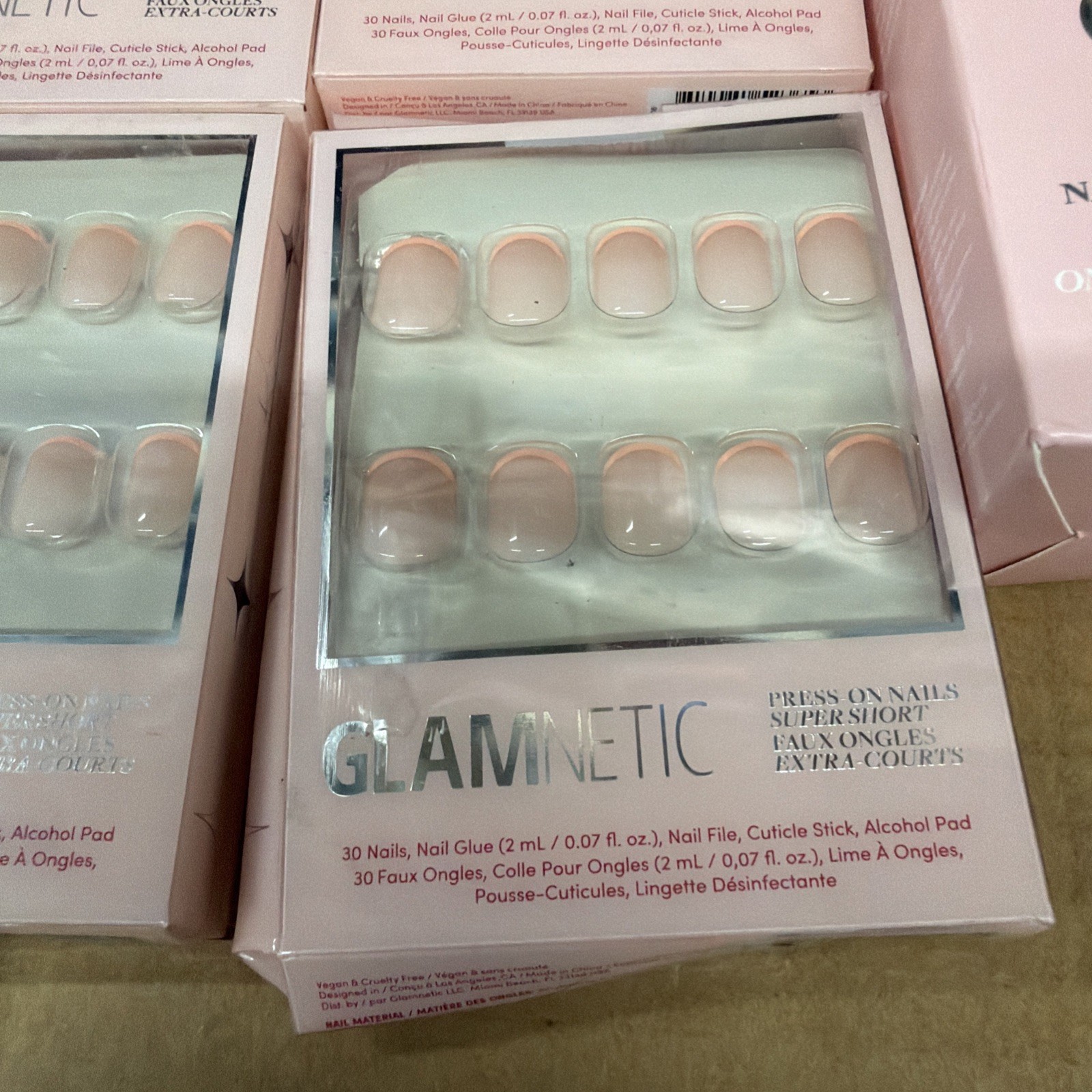 Glamnetic Super Short Press On Nail Set Of 6 Glue/Remover