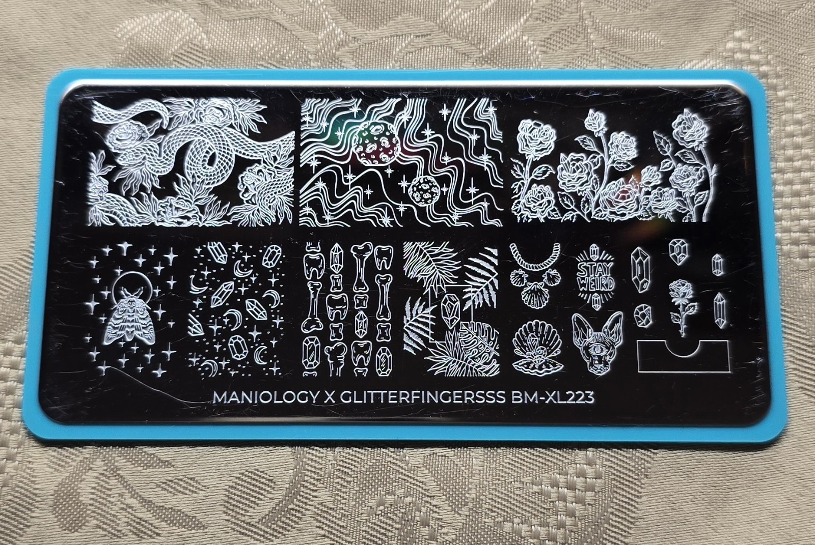 Maniology Bundle Monster BMC Glitterfingersss BM-XL223 Collab Nail Stamp Plate