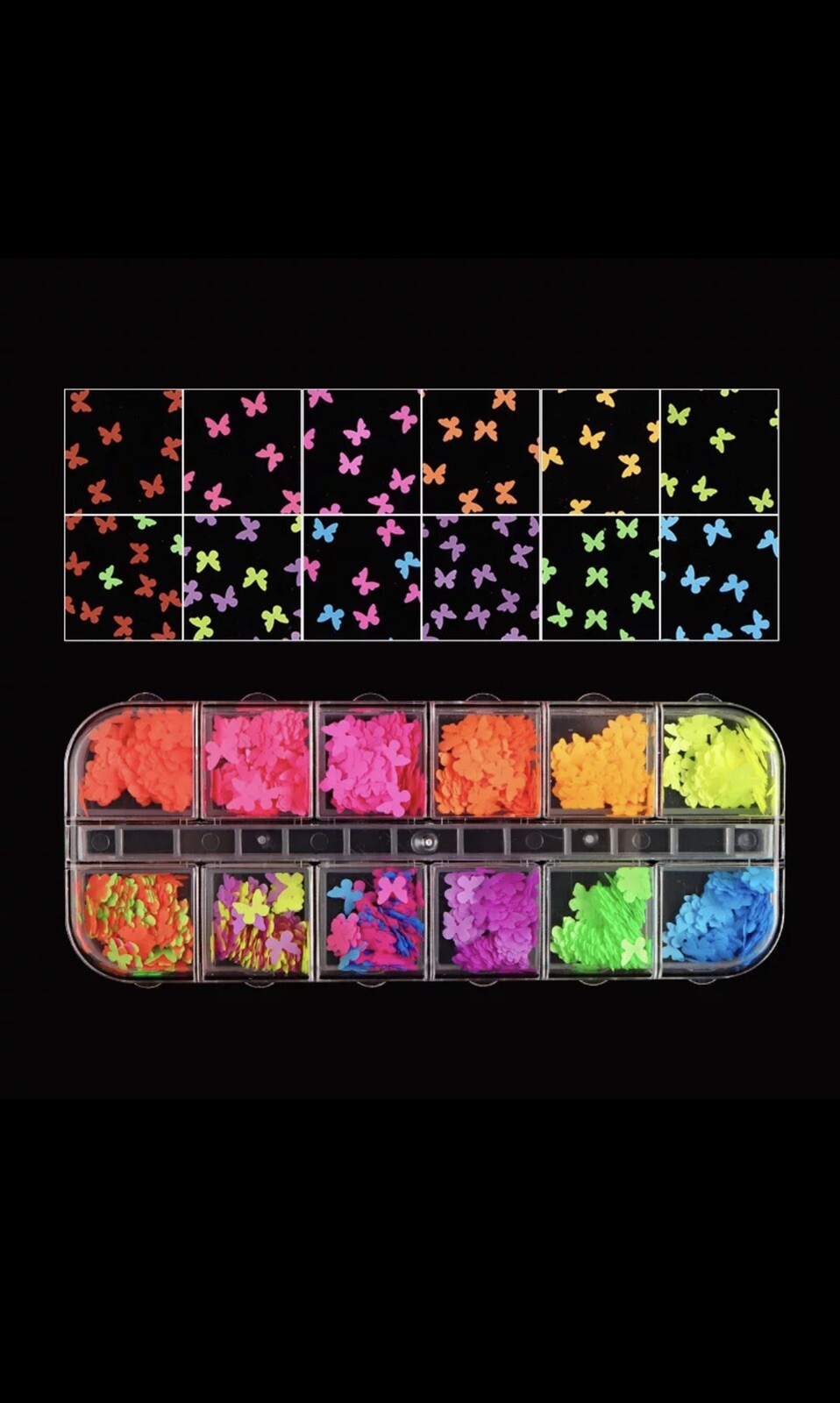Nail Art Amazing Quality Various Colour Butterflies Fruit Hearts Flakes Flowers