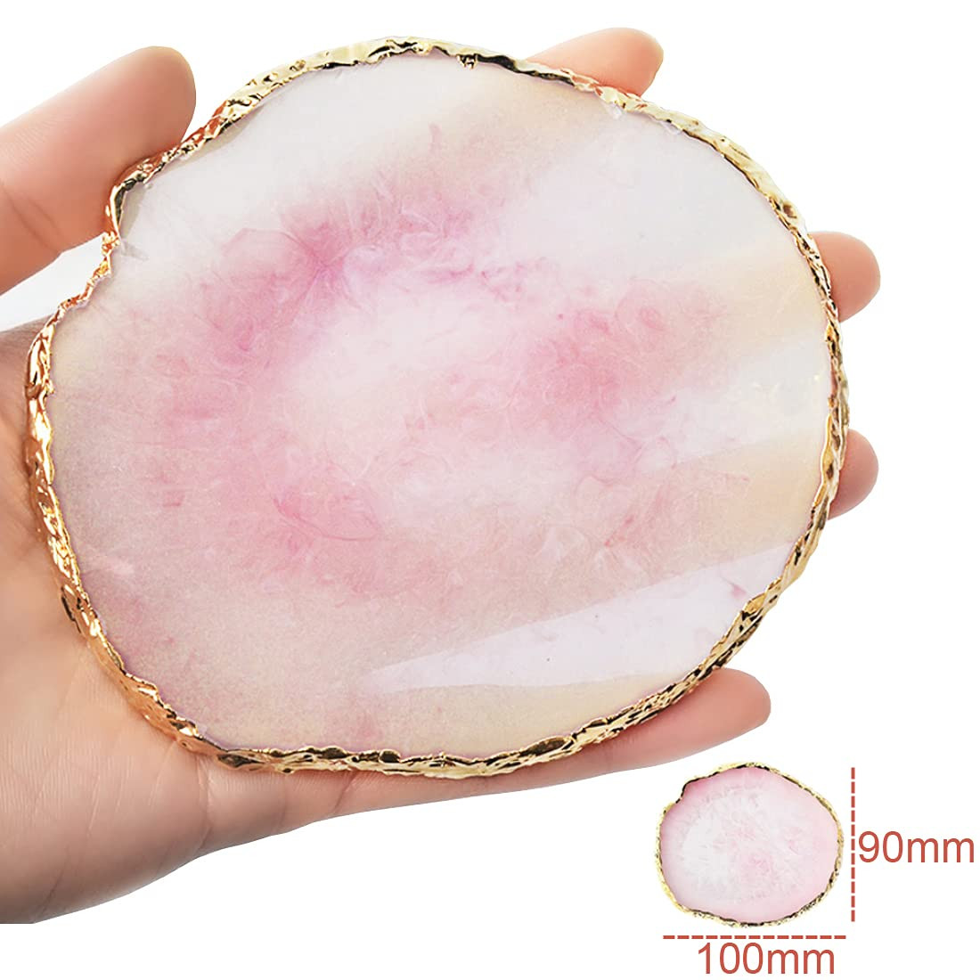 Resin Nail Art Palette, Nail Painting Mixed Color Palette, Gilded Edge Nail Gel
