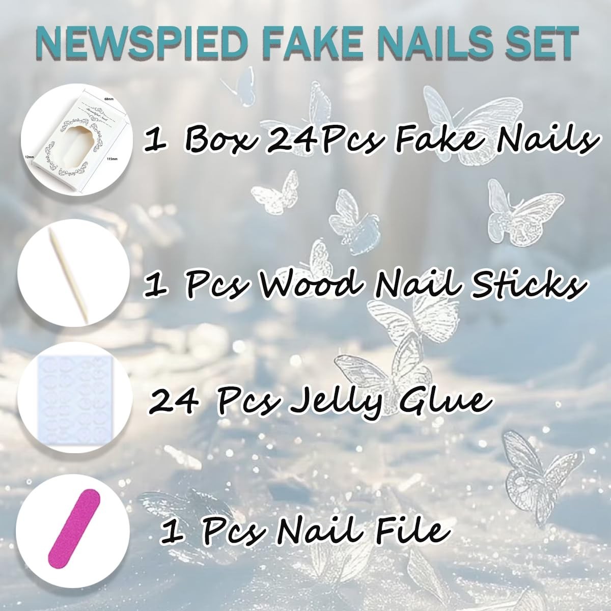 30Pcs Y2K Press on Nails Short Square False Nails Chrome Silver Irregular Lin…
