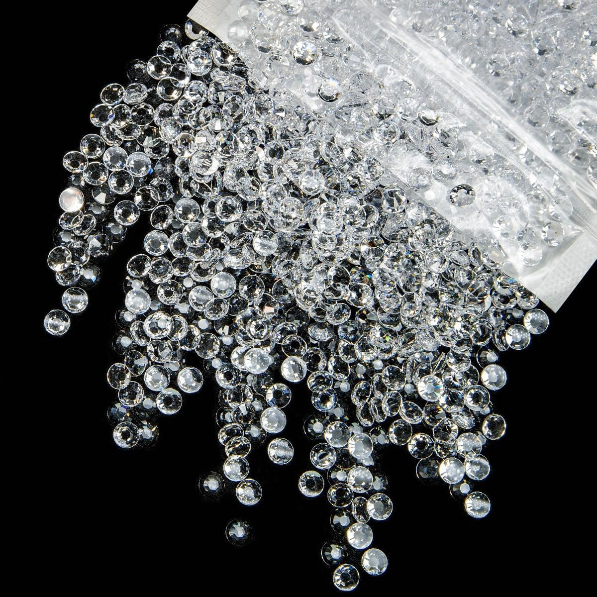 3000PCS 4Mm Transparent Resin Rhinestones for Crafting Flatback Jelly