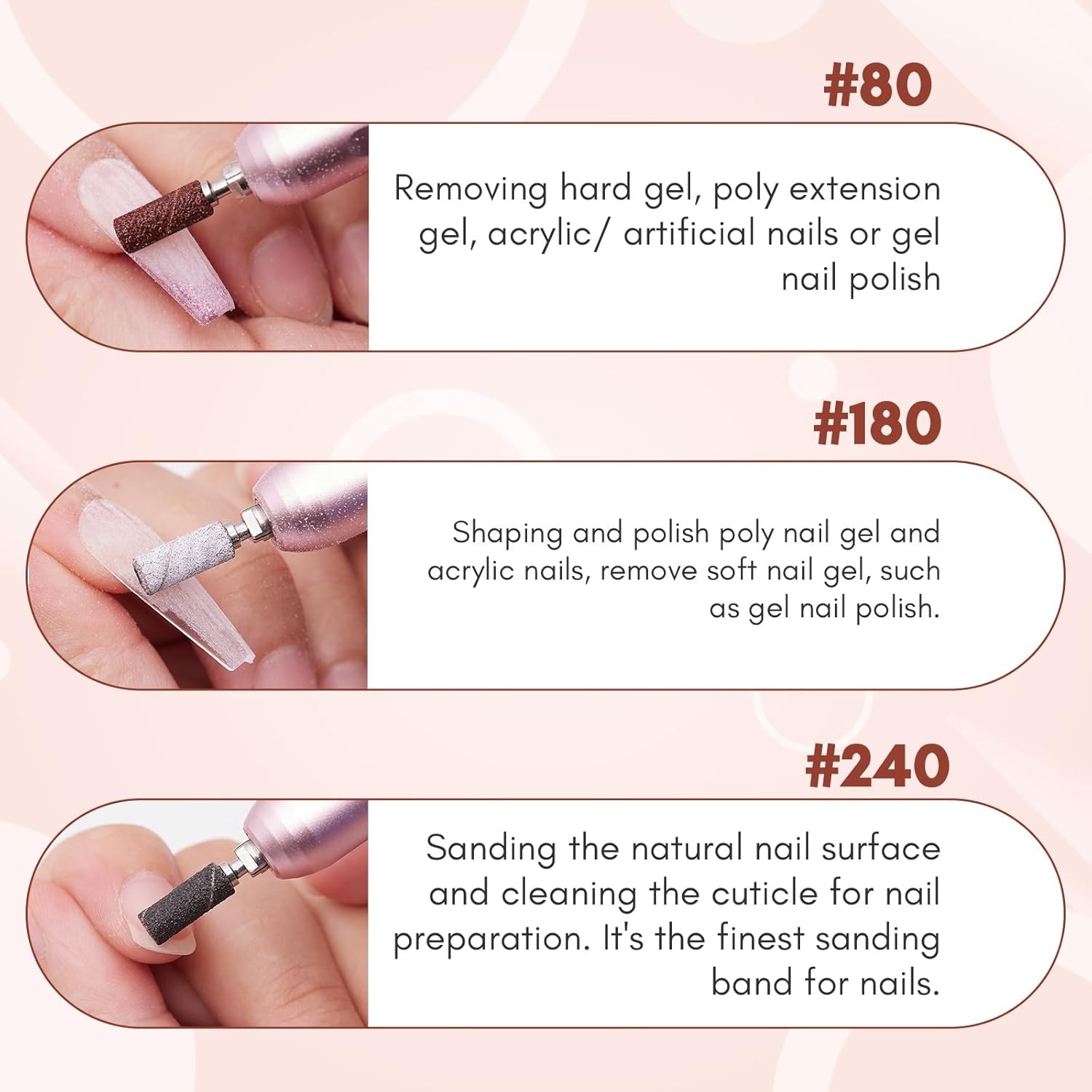 Sanding Bands for Nail Drill: Small Nail Sanding Files Upgrade