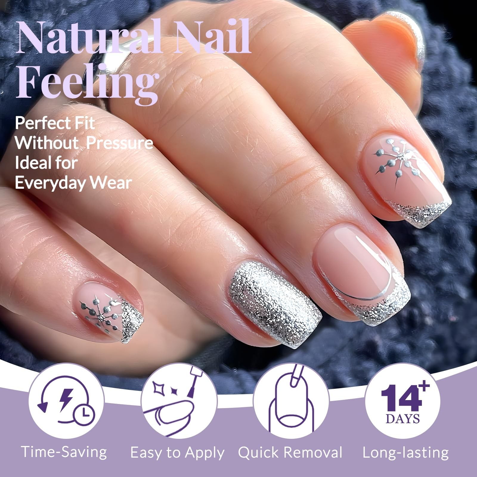 AddFavor Short Square Nail Tips, 360pcs Clear Nail Tips square Fake Nails Ful…