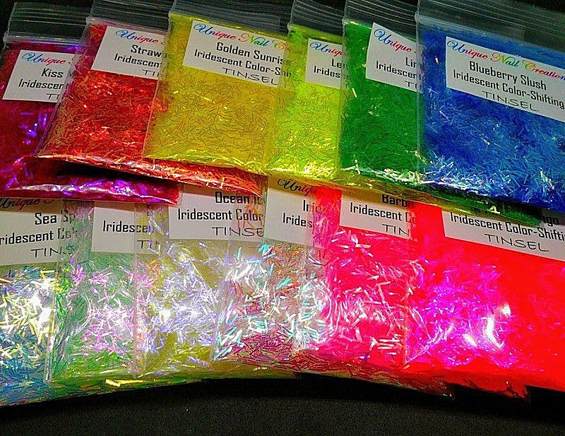 TINSEL~Iridescent Color~U CHOOSE~Nail•Acrylic•Gel•Body Art•Face•Festival•Crafts