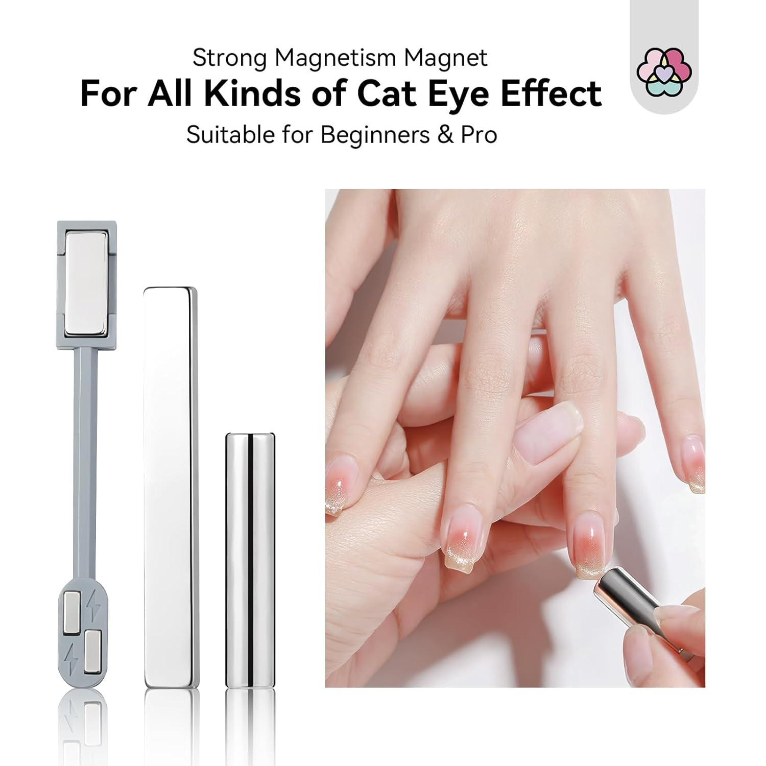 SAVILAND Cat Eye Magnet for Nails: 9PCS Cat Eye Gel Nail Polish Magnet Nail Art