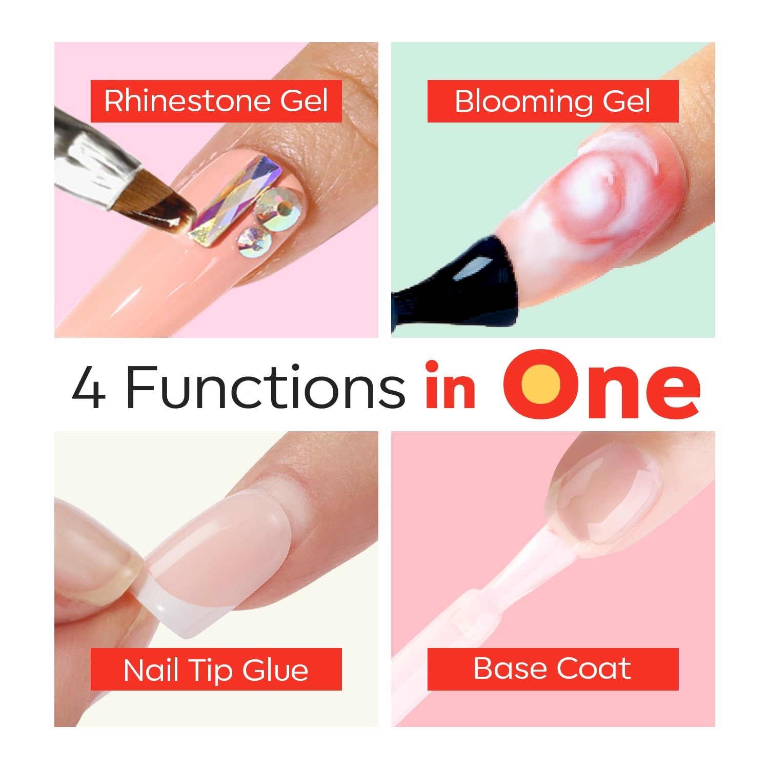 modelones NailBoxie Nail Glue for Press Ons Clear Tips Acrylic Nails 25 Pack