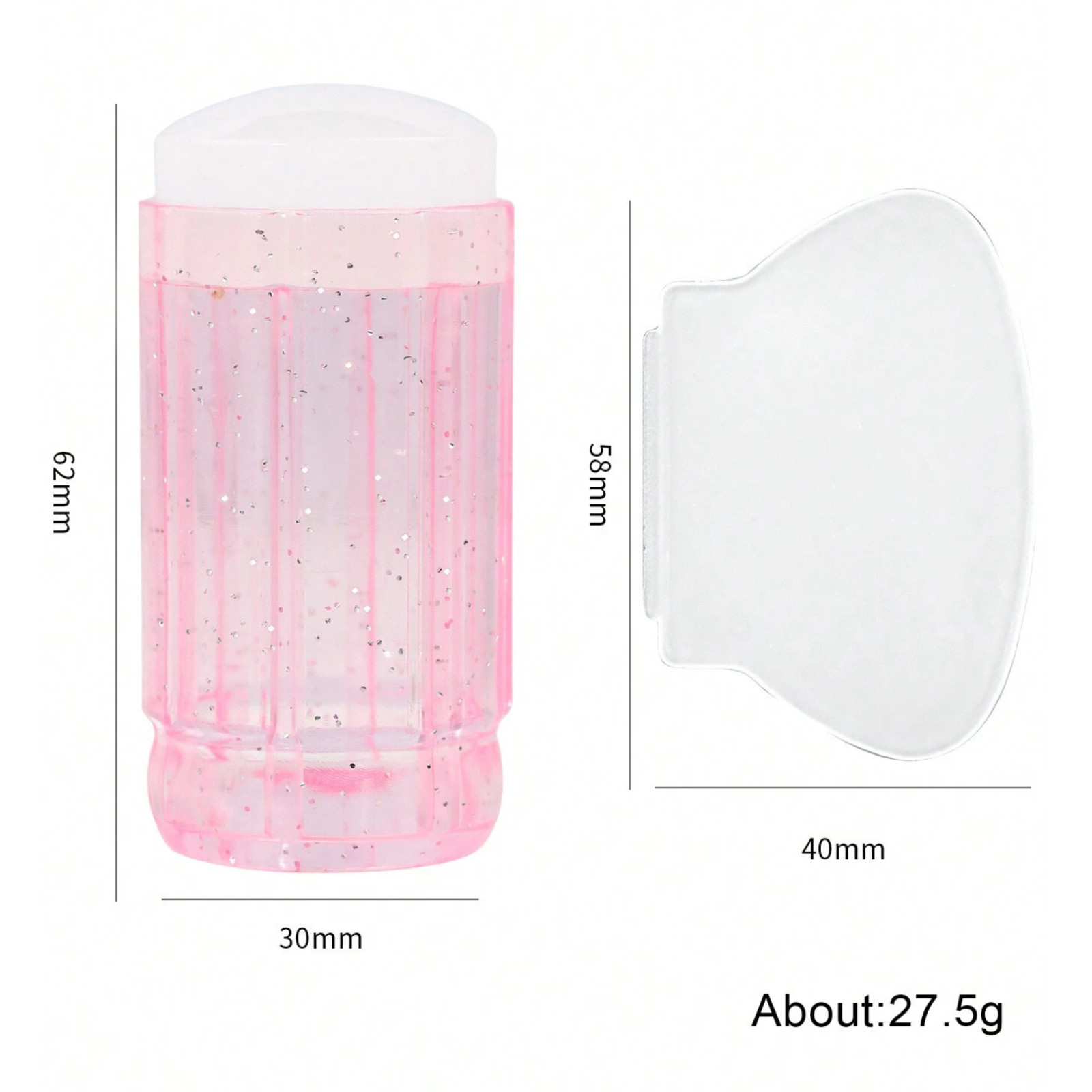 Silicone Nail Stamper French Manicure Stamping Jelly Nails Art Scraper Stamps