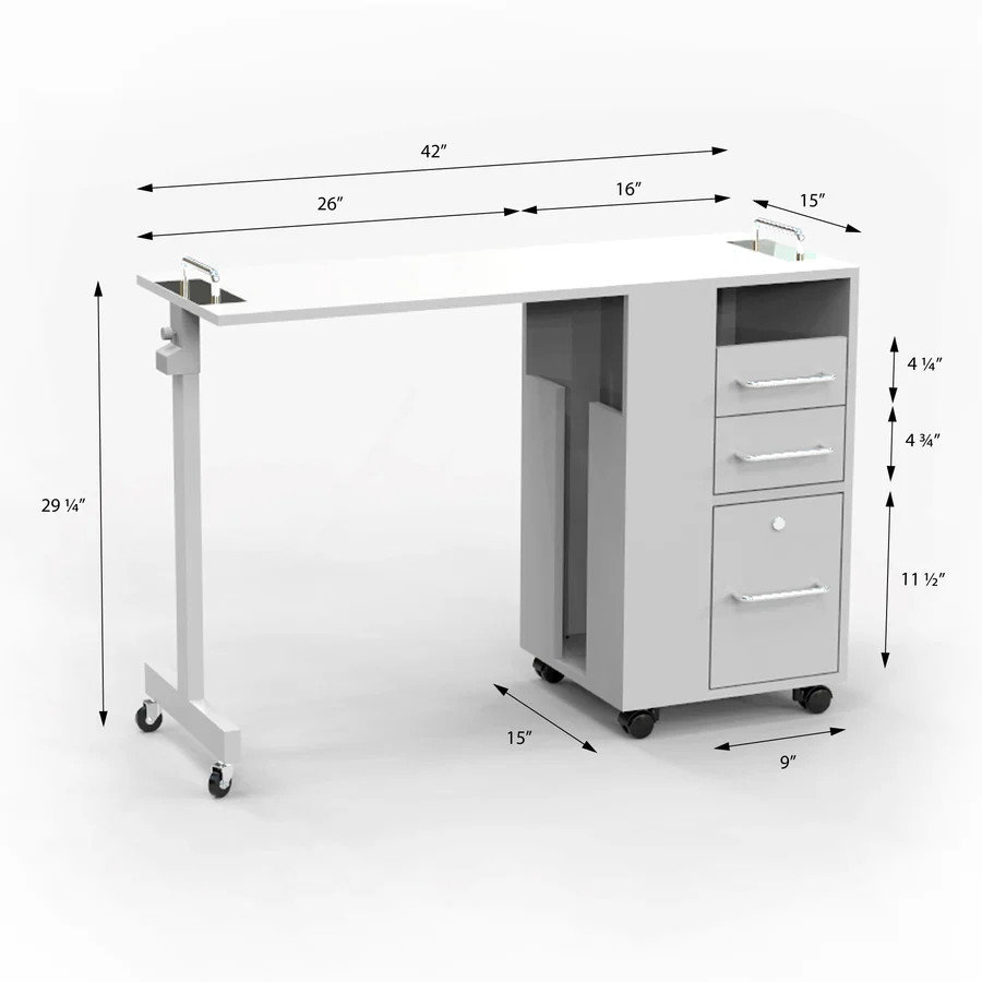 Folding Manicure Table Nail Desk Beauty Salon Nail station Nail Art Equipment