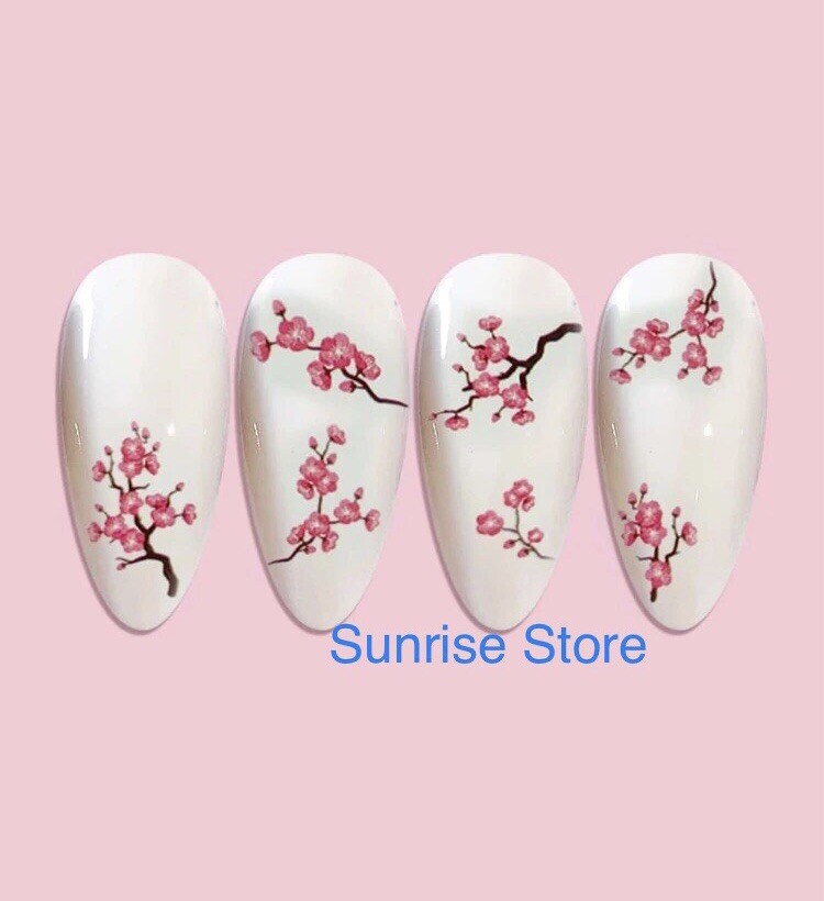 Nail Art Water Transfer Stickers Cherry Blossom Small Flower Decals Manicure