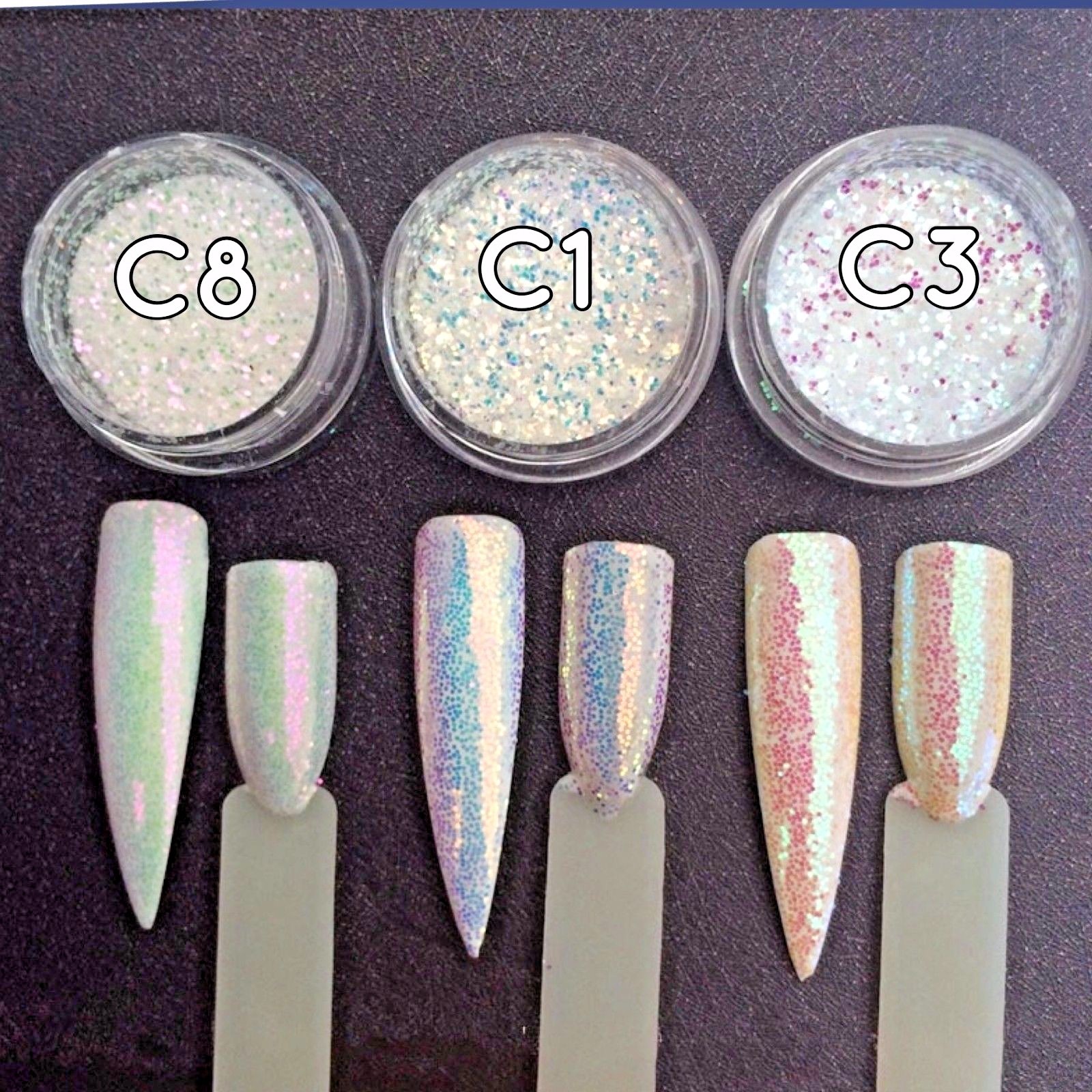 AURORA Chameleon Unicorn Nail Glitter Sequins AB Colours Paillette Mermaid Nail