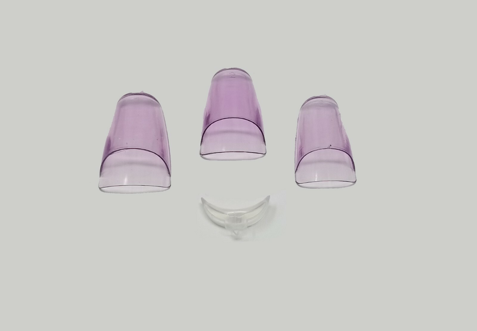 24 Aquarium Nails AQUA Purple Acrylic False Nail Art Tips Syringe injector Kit