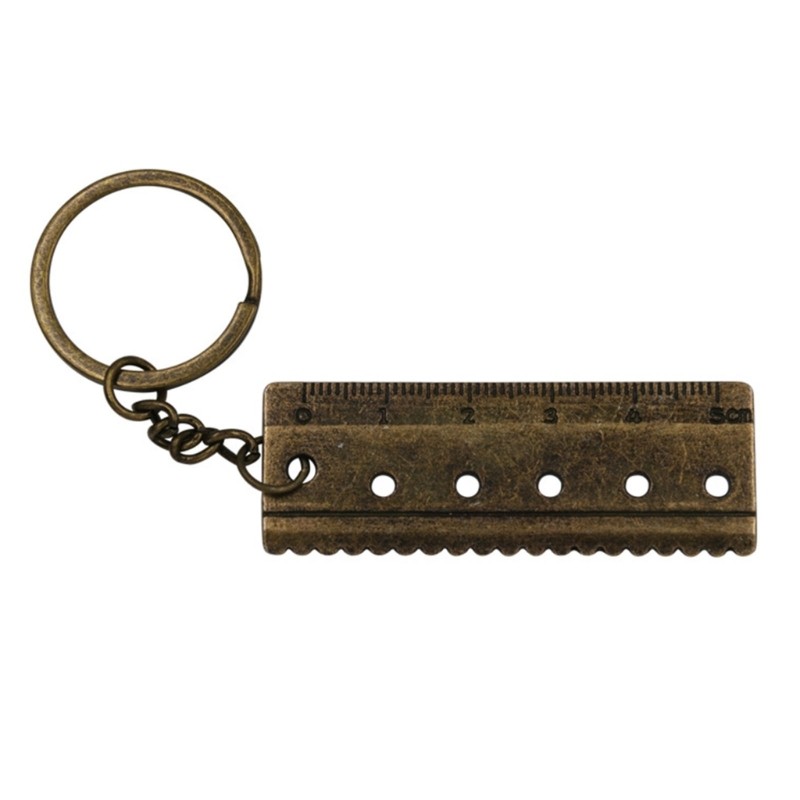 Metal Vernier Caliper Straight Tooth Keychain Pendant Zinc Alloy Keychain