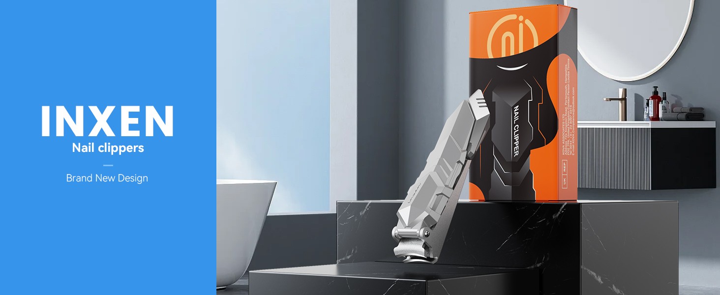 Nail Clippers for Men with Catcher – No Splash, Self-Collecting
