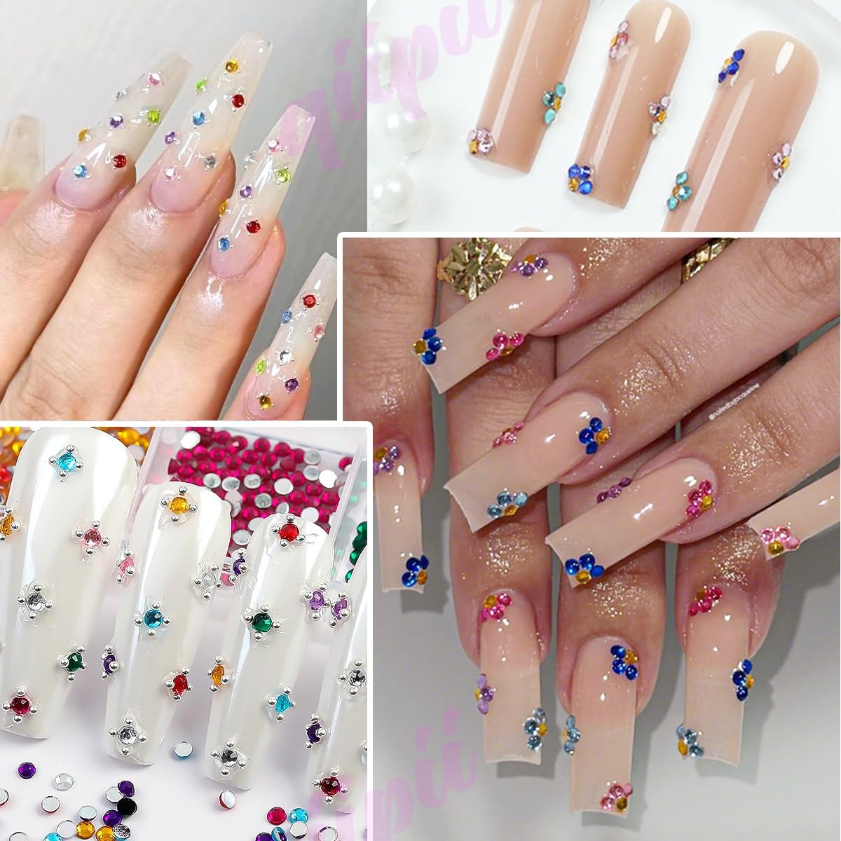 36 Color 2mm Small Crystal Resin Rhinestones for Bedazzling Crafting SS6 Tiny…