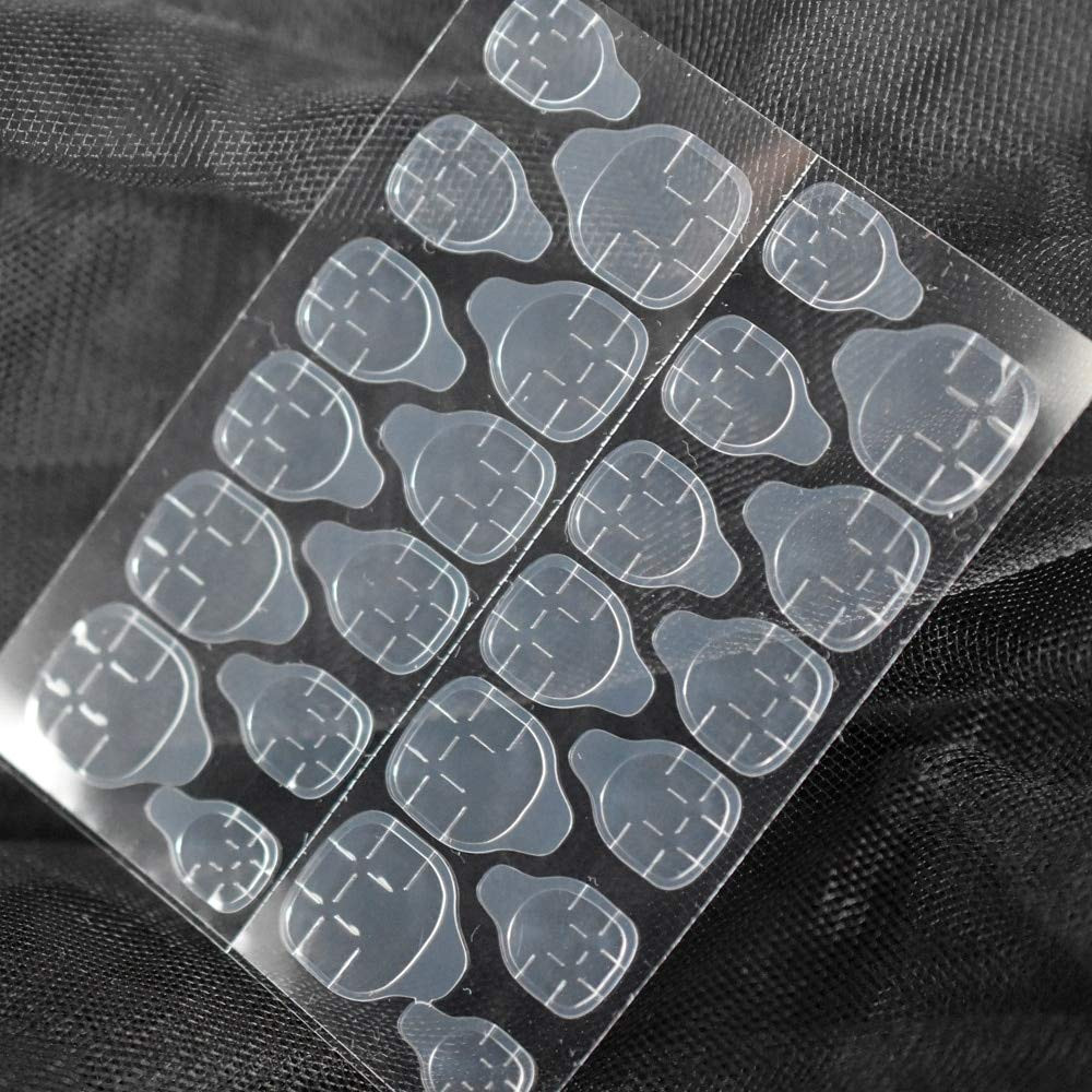 Punk Dark Smoky Gray Reflective Mirror Metal Plating False French Nail Tips Punk