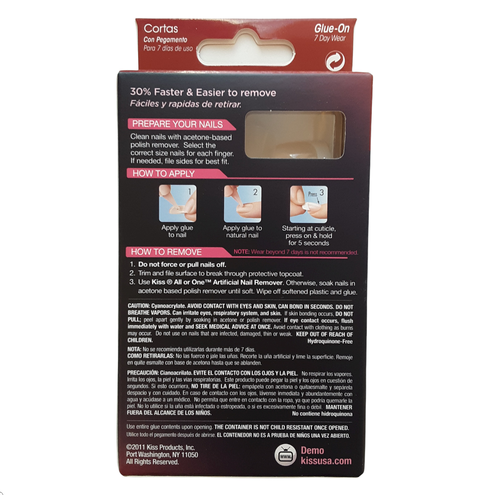 Kiss Featherlight Nail Kit, French Short Length, LN02 (24 ct Nails)