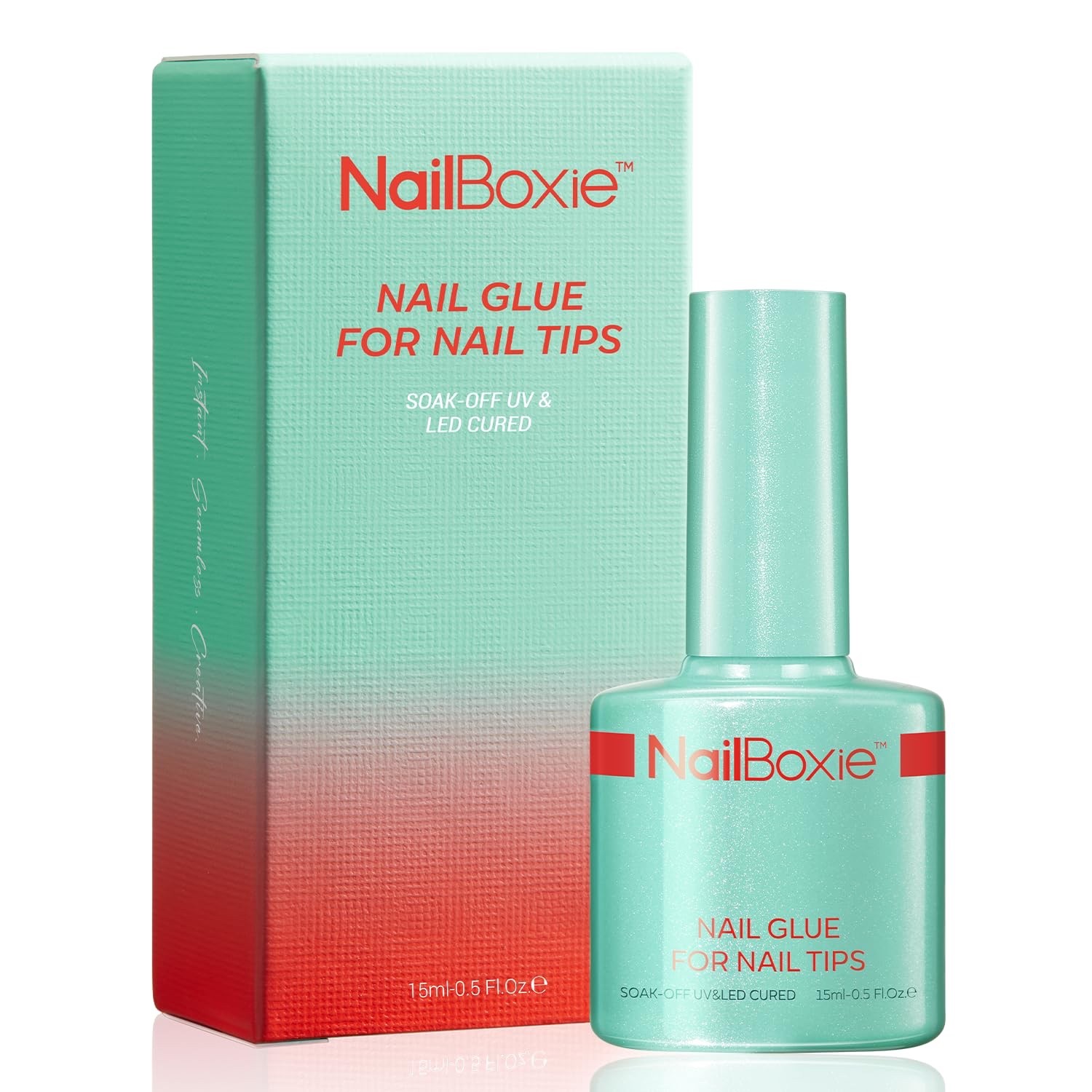 modelones NailBoxie Nail Glue for Press Ons Clear Tips Acrylic Nails 25 Pack