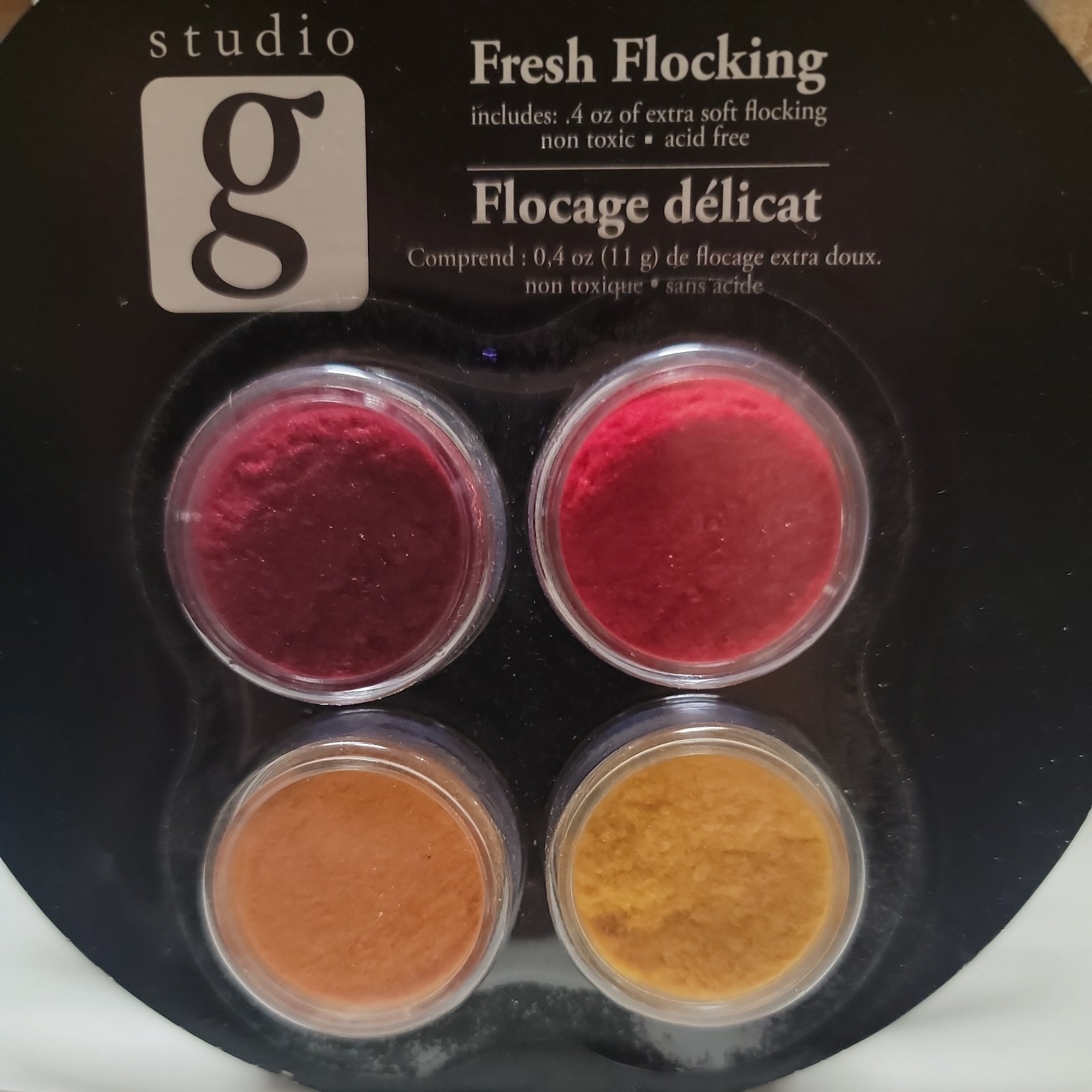 (3) 4pk Studio G Fresh Flocking plus (2) 4pk Fresh glitter NEW Nails & Crafts