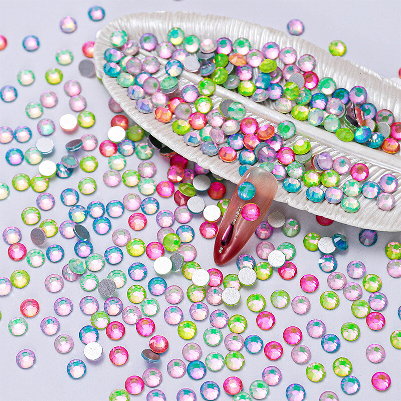 1440pcs Phantom opal Flat Back Rhinestone Glass Diamond DIY Crafts Nail Art Gems
