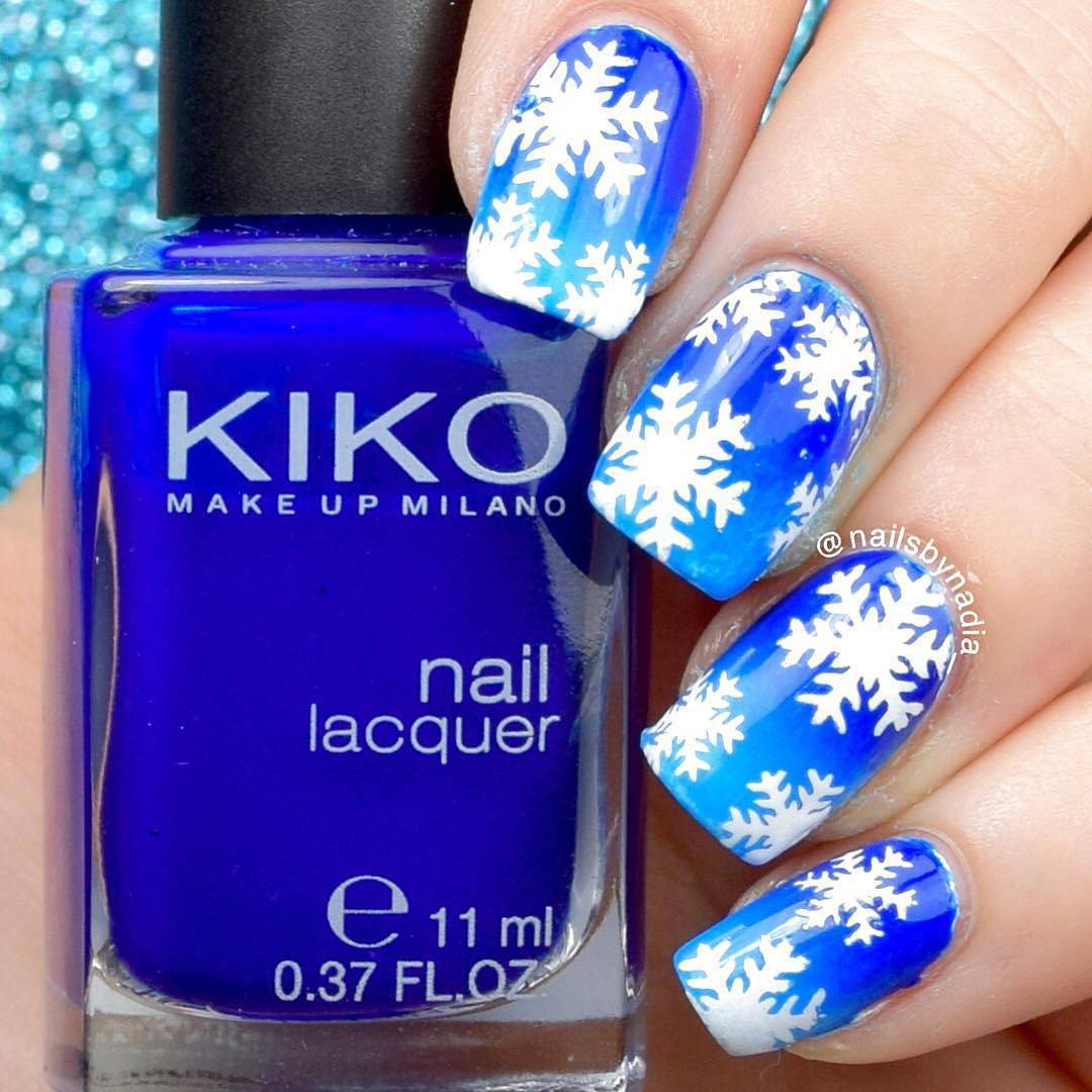 Silver Merry Snowflakes Stencils for Nails, Christmas Nails, Nail Art