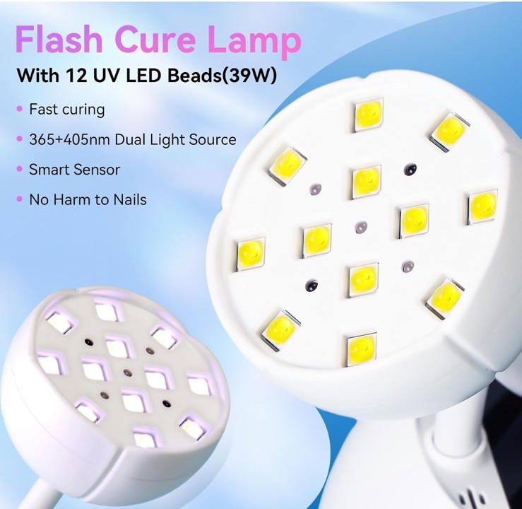 LIORA UV LED Nail Lamp – Gooseneck Nail Light, Cordless 24W USB Rechargeable …