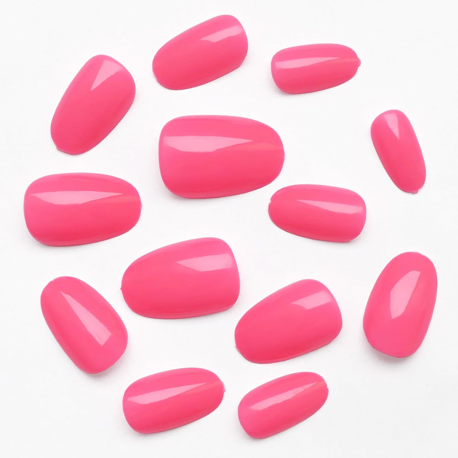 Short Press on Nails Almond Fake Nails, 240 round Almond Press on Nail Short Ful