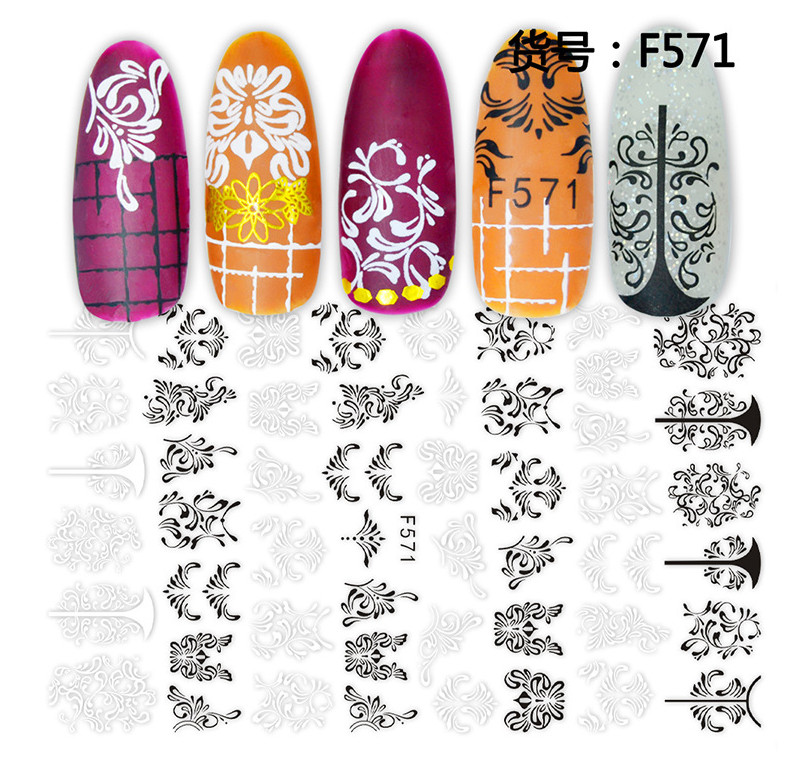 Nail Stickers Art Adhesive Decal DIY Waterproof 3D Butterfly Heart Letters NS3