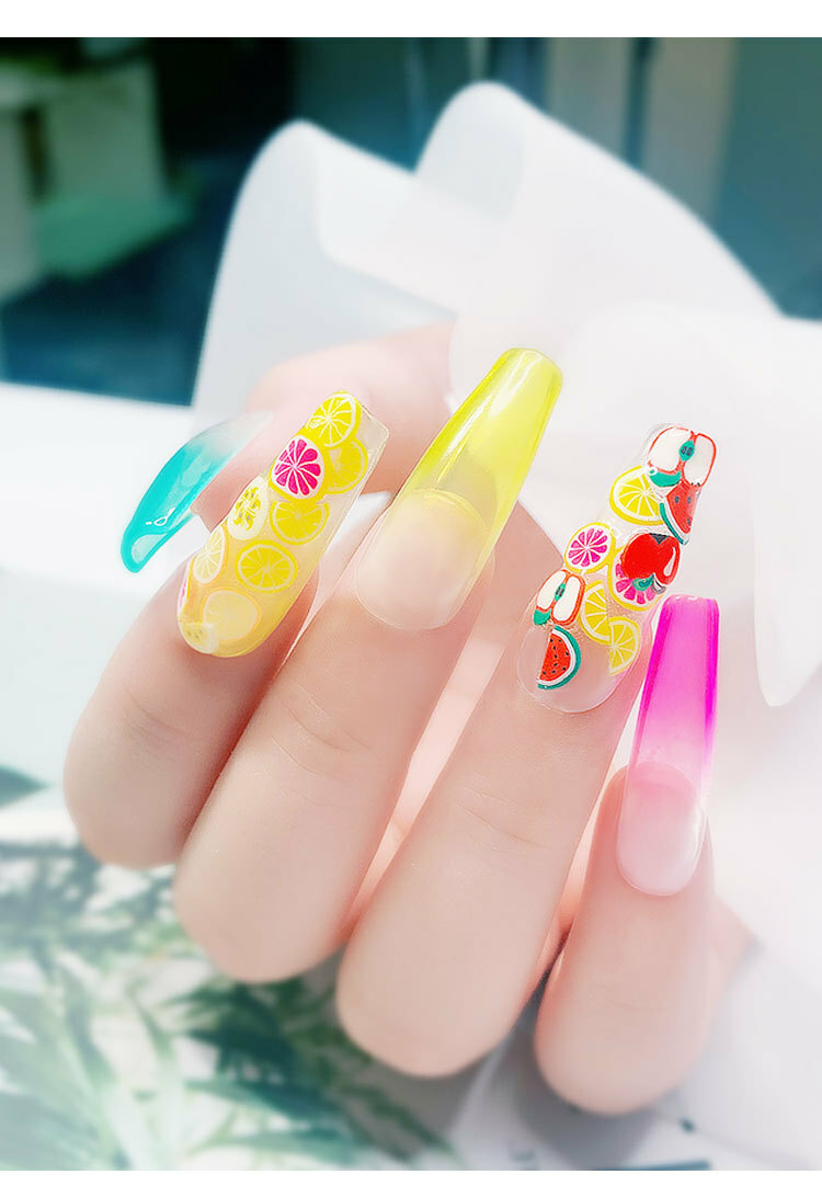 3000Pcs Mixed Nail Art Fruit Fimo Slices For Slime DIY Nails Crafts Decoration