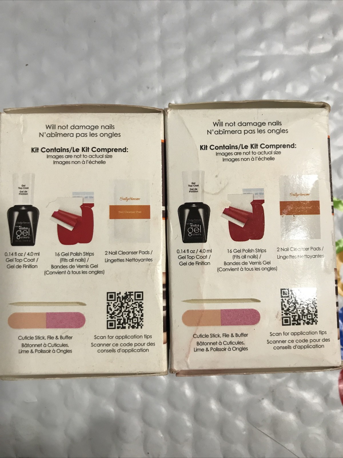 2 Box Lot SALLY HANSEN Salon Insta Gel Strips 210 COMMANDER IN CHIC unsealed NIB