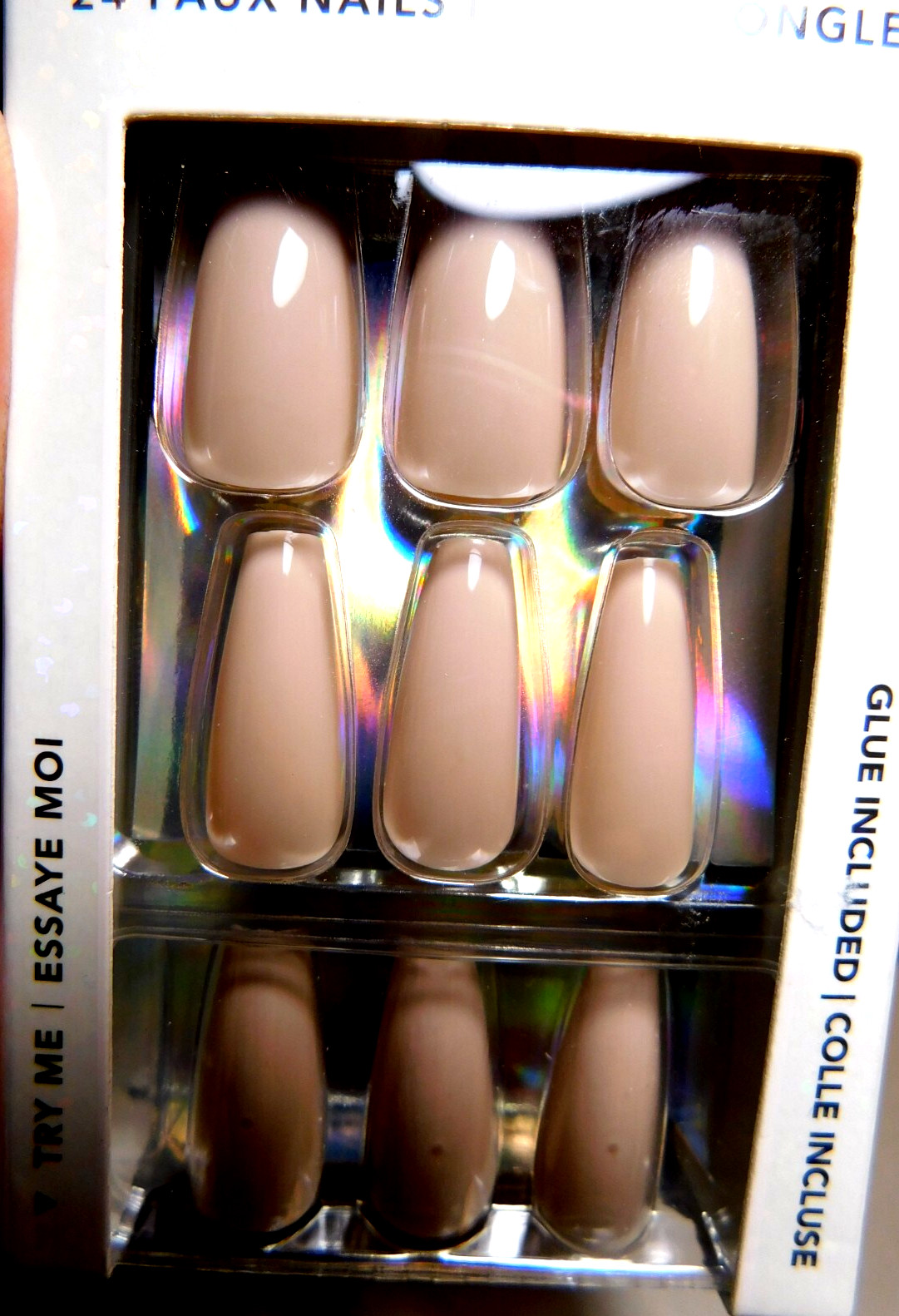 CBI Distributing Corp.~Icing 24 Faux Nails Vegan OF.AN Beige/ Tan Nail