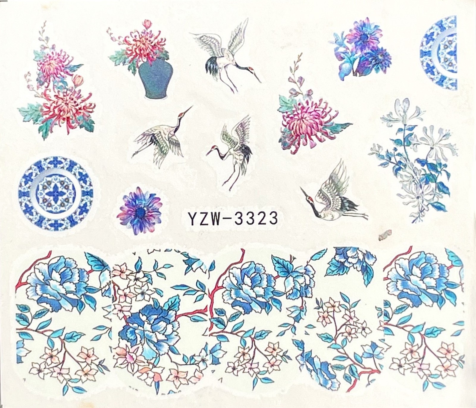 Flower, Floral Nail Art Water Decals DIY Nail Wraps.(Group 2)