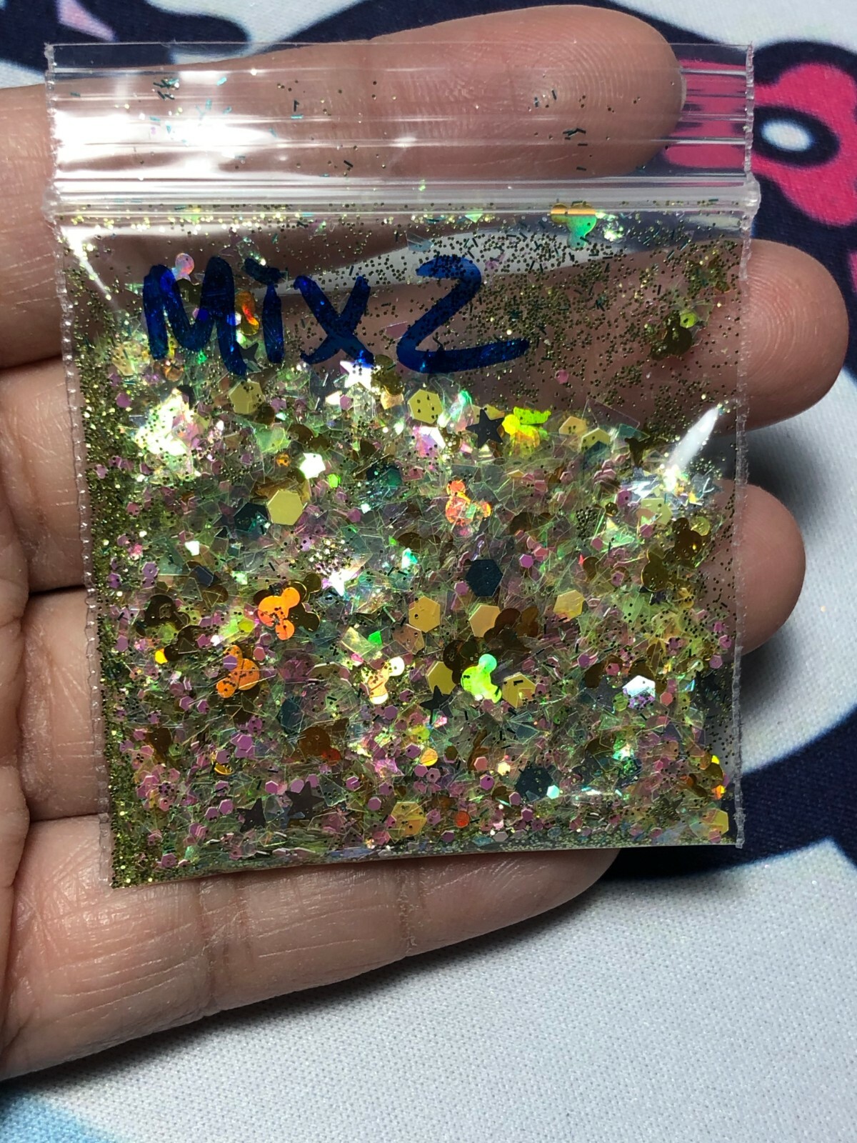 Limited Edition Glitter Mix GOLDEN MICKEY acrylic-gel-nail-art USA seller M2