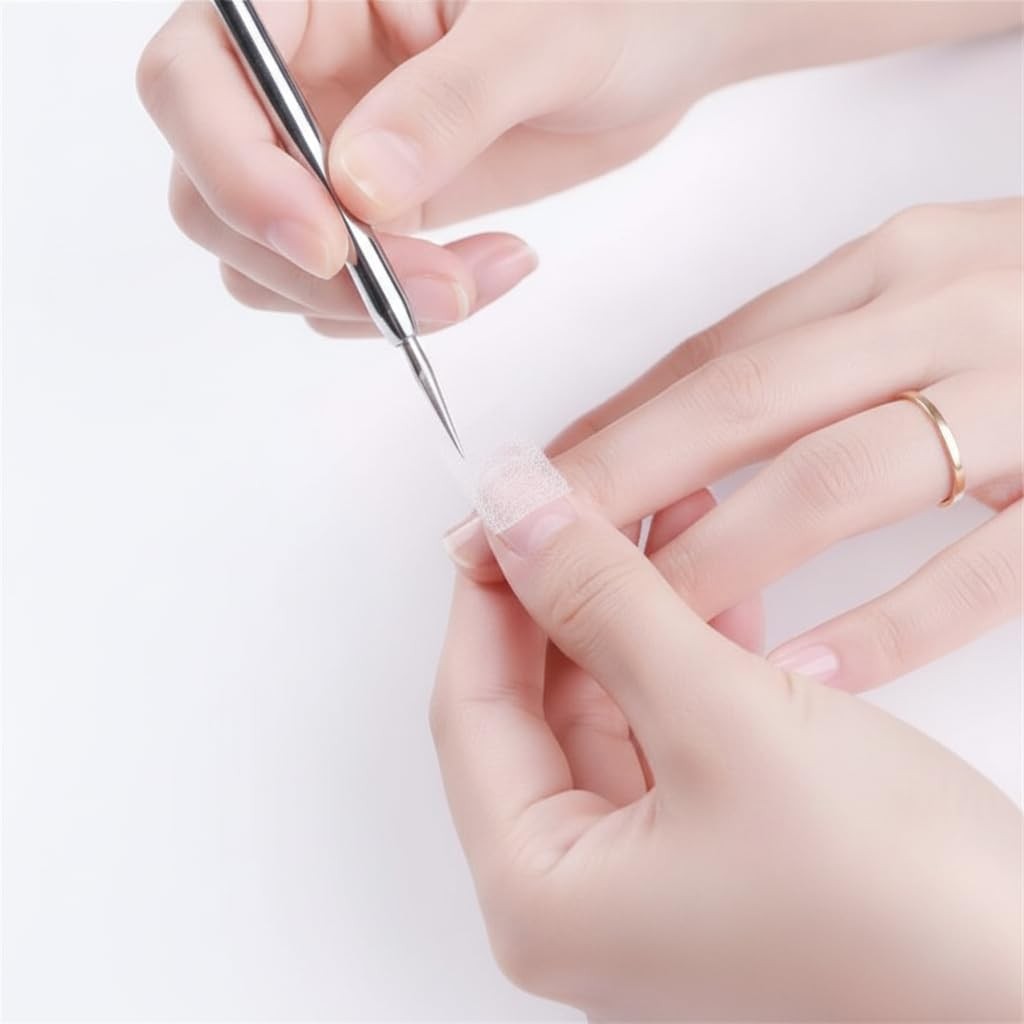 20Pcs White Nails Kit Extensions Kit Fiberglass Nail Art Builder Wrap Sticker…