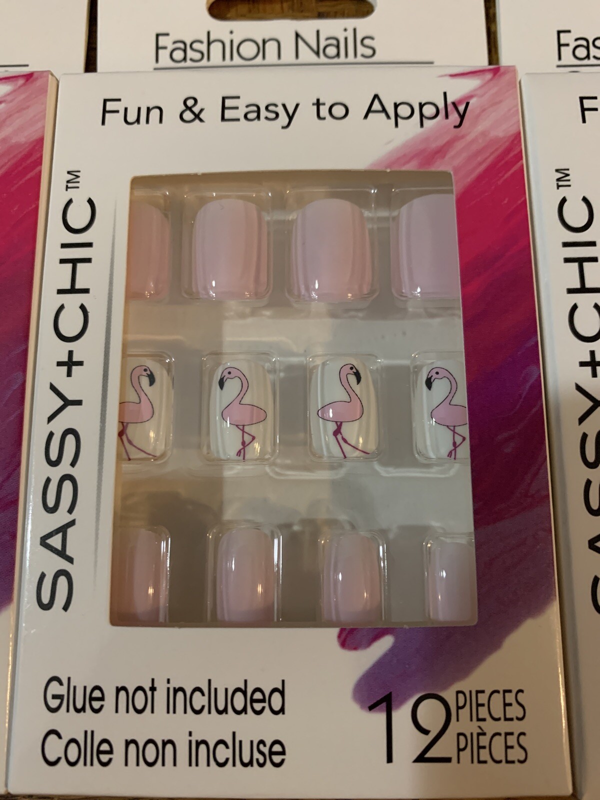 Sassy + Chic Fashion Nails Adult-3 Packs As Shown-Brand New-SHIPS N 24 HOURS